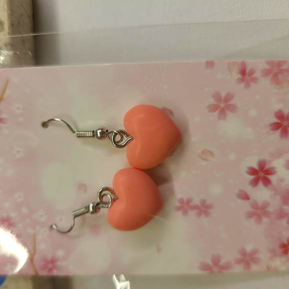 Jewelry - KAWAII PINK HEART EARRINGS